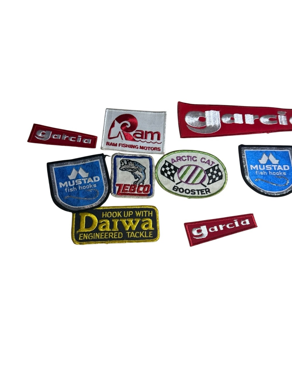 Garcia Red Embroidered Patch - Pack of Fishing Brand Badges
